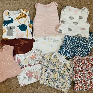 Upcycled curated hand embroidered onesie bundle -order of 10